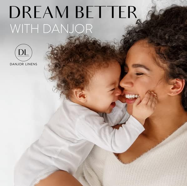 Danjor Linens Full Size Sheets Set - 6 Piece Set Including 4 Pillowcases- Deep Pockets - Breathable, Soft Bed Sheets - Wrinkle Free - Machine Washable - White Bed Sheets - 6 pc - LeafyLoom