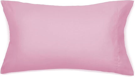 Amazon Basics 7 Piece Microfiber Kid's Bed-in-a-Bag Bedding Set, Full/Queen, Pink, Solid - LeafyLoom