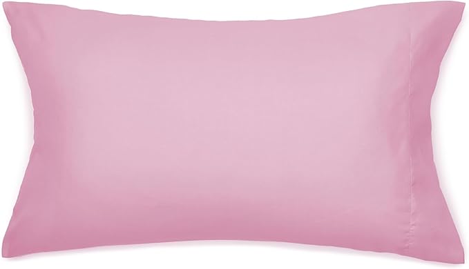 Amazon Basics 7 Piece Microfiber Kid's Bed-in-a-Bag Bedding Set, Full/Queen, Pink, Solid - LeafyLoom