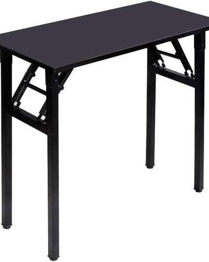 SogesGame 31.5 inches Small Desk Computer Desk for Small Space Small Folding Table Small Writing Desk Compact Desk Foldable Desk No Install - LeafyLoom