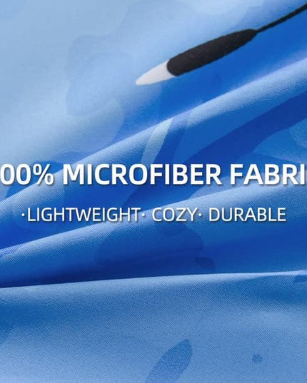 Btargot 3 Piece Blue Butterfly Girls Kids Adults Queen Size Comforter Set, Lightweight Soft All Season Bedding Set with 2 Pillowcases - LeafyLoom