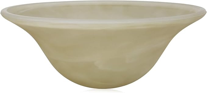LIGHTACCENTS Alabaster Amber Glass Lamp Shade Replacement For Floor Lamps - Lamp Shades For Floor Lamps With Medium Base E26 Socket- Floor Lamp Shade - Floor Lamp Replacement Glass Lamp Shade (Amber) - LeafyLoom