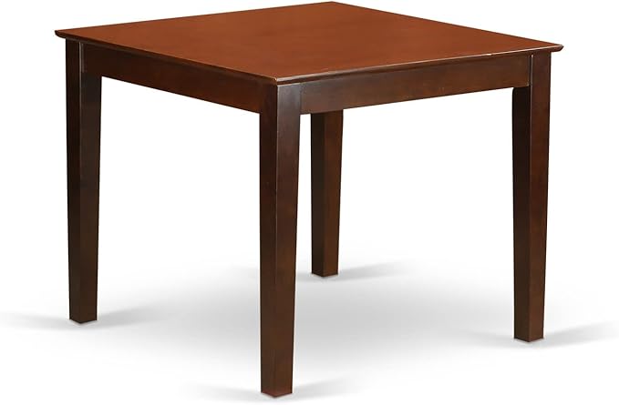 East West Furniture Oxford 5 Piece Room Furniture Set Includes a Square Kitchen Table and 4 Dining Chairs, 36x36 Inch, Mahogany - LeafyLoom