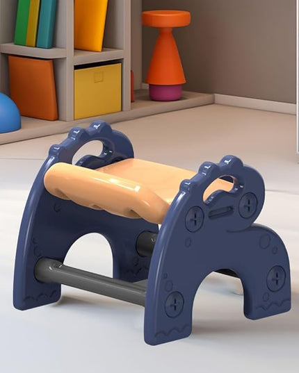 Mini Plastic Stool for Toddler, Small Kids Activity Chair & Seat for Bathroom Bedroom Living Room, Mini Portable Chair for Kids Aged 1-3, Indoor & Outdoor Use - LeafyLoom