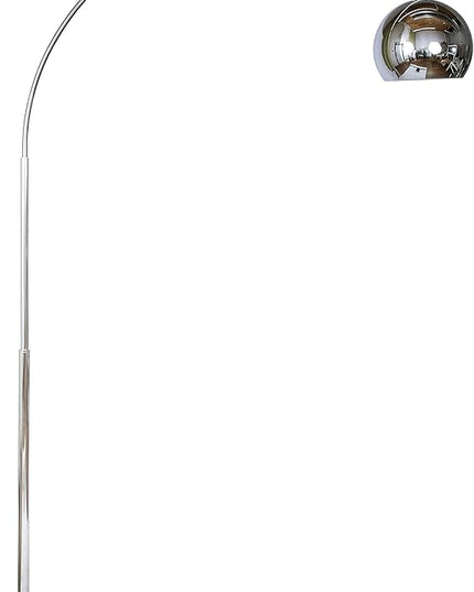Brightech Olivia Floor Lamp, Arc Lamp for Living Rooms, Standing Lamp with LED Light Bulbs for Bedroom Reading, Great Living Room Décor, Tall Lamp for Offices - Chrome - LeafyLoom