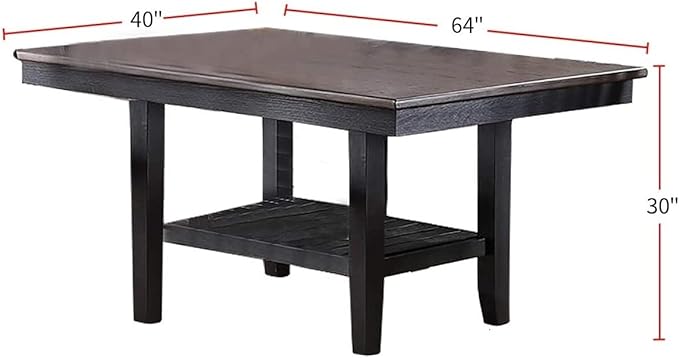 NicBex Hachi-DT-00150-DX-1 Dining Table, 64" x 40" x 30", Coffee - LeafyLoom
