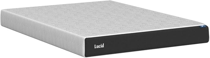 Lucid 8 Inch Queen Mattress - Firm Gel Memory Foam Mattress – Bamboo Charcoal Foam –Gel Infused- Hypoallergenic Foam Mattress - LeafyLoom