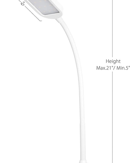 TW Desk Lamps for Home Office - Super Bright Small Desk Lamp with USB Charging Port, a Perfect LED Desk Light as Study Lamp, Bedside Reading Lights, White - LeafyLoom
