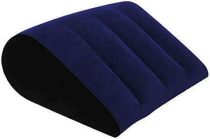 Inflatable Wedge Pillow, Bed Wedges & Body Positioners Pillow, Traveling Pillow, Body Position Cushion, Leg Positioner Pillow, Surface Flocking for Sleeping Traveling Yoga (Blue, Without Handle) - LeafyLoom