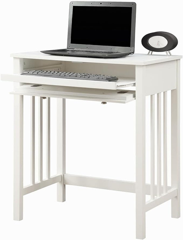 Convenience Concepts Designs2Go Mission Desk with Keyboard Drawer, White - LeafyLoom