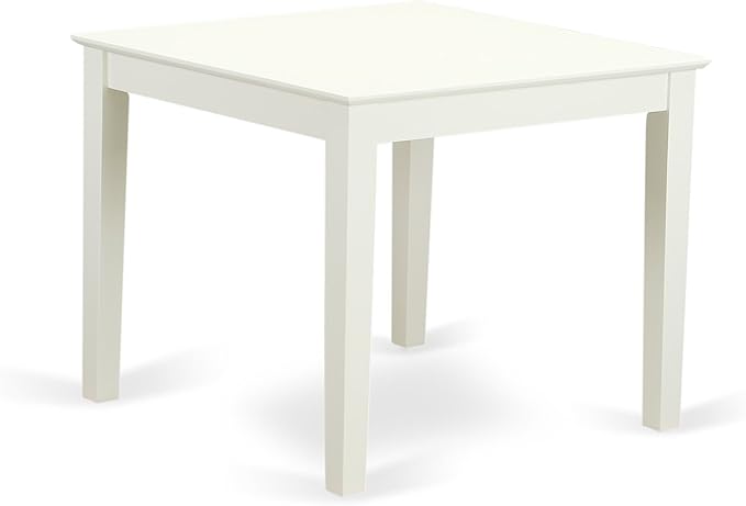 East West Furniture Oxford 5 Piece Dinette Set for 4 Includes a Square Table and 4 Shitake Linen Fabric Parson Dining Room Chairs, 36x36 Inch, OXLA5-LWH-06 - LeafyLoom