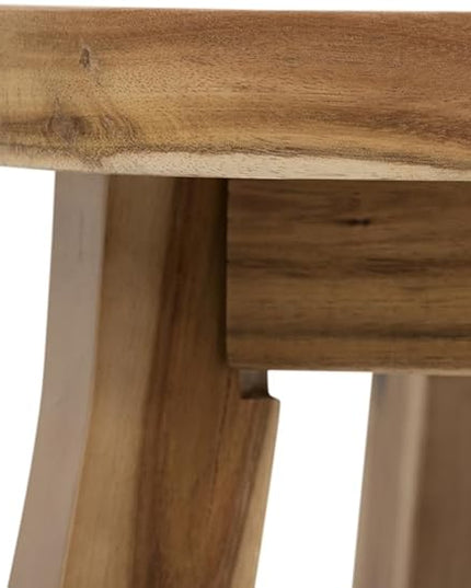 NicBex Coffee Table Wooden Coffee Table with Storage Round Center Tables with Natural Legs End Table for Living Room, Dining Room, Office, and Bedroom,16" W, Natural Wood+Brown - LeafyLoom