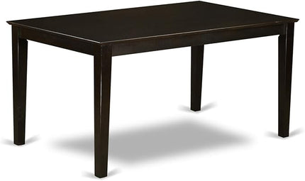 East West Furniture CABO7S-CAP-LC Capri 7 Piece Modern Dining Set Consist of a Rectangle Wooden Table and 6 Faux Leather Upholstered Chairs, 36x60 Inch - LeafyLoom