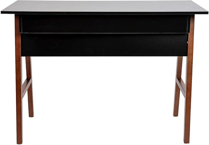 Flash Furniture Darla Computer Desk - Black Home Office Desk with Storage Drawer - 42" Long Writing Desk for Bedroom - LeafyLoom