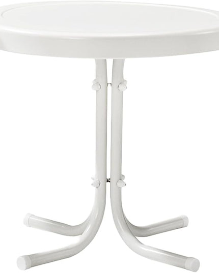 Crosley Furniture KO10004BL Griffith 3-Piece Retro Metal Outdoor Seating Set with Table and 2 Chairs, Sky Blue - LeafyLoom