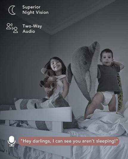 nooie Baby Monitor with SD Card,Baby Monitor with Camera 360 Camera, WiFi Baby Cam with Phone App, AI MotionTracking and Sound Detection,1080P Night Vision Two-Way Audio nooie