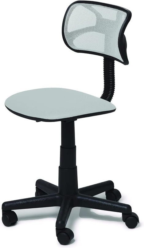 Swivel Mesh Desk Chair, Silver 21D x 21W x 33H in - LeafyLoom
