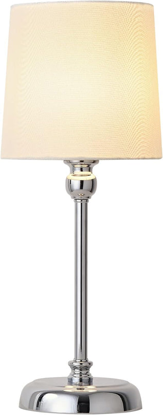 Cordless LED Table Lamp, 6000mAh Rechargeable Bedside Night Lamp for Bedroom, Portable Touch Stepless Dimmable Battery Operated Lamp, Ambient Light for Patio Restaurant(Chrome H) - LeafyLoom