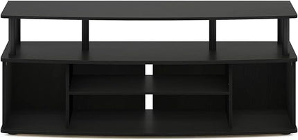 Furinno Jaya Large Entertainment Center Hold up to 55-in TV, Inches, Blackwood - LeafyLoom
