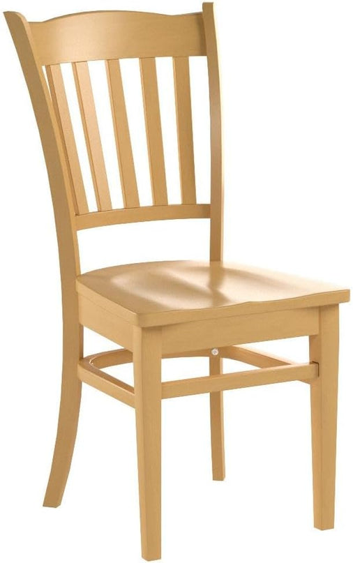 East West Furniture GRC-OAK-W Groton Kitchen Dining Chairs - Slat Back Wooden Seat Chairs, Set of 2, Oak - LeafyLoom
