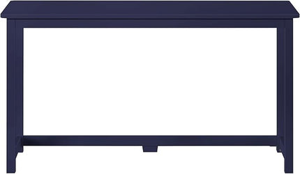 Max & Lily Solid Wood Desk, 55 Inches, Blue - LeafyLoom