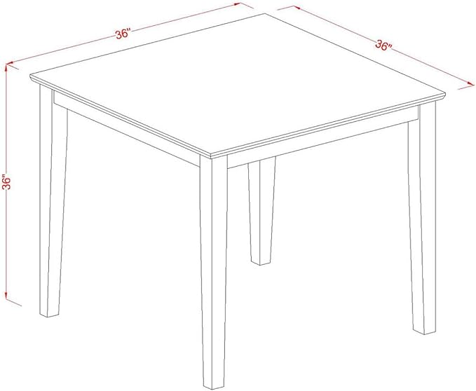 East West Furniture PUBS3-OAK-C 3 Piece Kitchen Counter Set for Small Spaces Contains a Square Table and 2 Linen Fabric Dining Room Chairs, 36x36 Inch - LeafyLoom