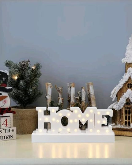 GUOCHENG Home Letter Decor Light LED Alphabet Marquee Light Sign Home Decorative Mood Table Lamps for Bedroom Children Kids Room Nursery Everyday Indoor Motif Decor - LeafyLoom