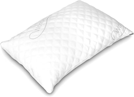 Dream Rite Shredded Memory Foam Pillow Series Luxury Adjustable Loft Home Pillow Hotel Collection Grade Washable Removable Cooling Bamboo Derived Rayon Cover- Queen 1 Pack - LeafyLoom