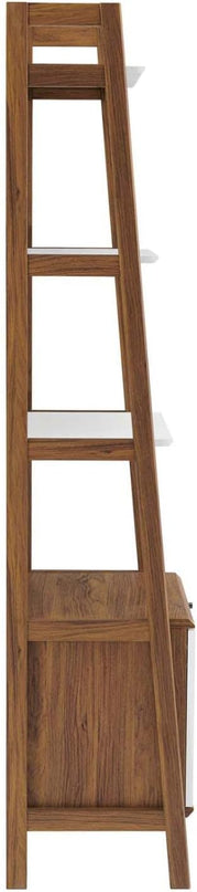 Modway Bixby Display Case, 21" Bookshelf, Walnut White - LeafyLoom