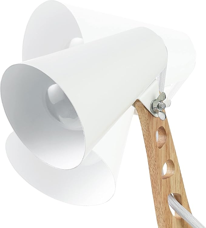 Globe Electric 52210 Gigi Giraffe 11" Wooden Novelty Lamp, White Shade, in-Line On/Off Rocker Switch - LeafyLoom