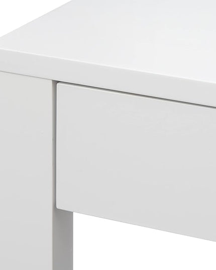 Target Marketing Systems Gabby Home Office, Study Room, Vanity or Bedroom, Computer 2 Drawers, Contemporary Style Desk with Storage, 40” x 20”, White - LeafyLoom