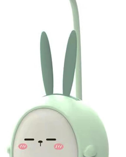 Cute Bunny Desk Lamp, Portable LED Desk Lamps with Night Light,Rabbit Foldable USB Rechargeable Reading Light for Children Boys Girls Study (Green) - LeafyLoom
