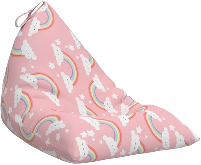 Nobildonna Stuffed Animal Storage Bean Bag for Kids (No Filler), Extra Large 250L Bean Bag Chair Cover Only, Washable Beanbag Without Filling Soft Premium Canvas Stuffable Bean Bag Cover (Baby Pink) - LeafyLoom