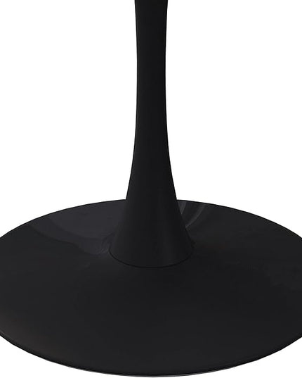 NicBex Dining Table Contemporary Kitchen Table Farmhouse Rustic 42" Round Dining Table with Printed Oak Color Grain Table Top, Metal Base Dining Table, End Table Leisure Coffee Table, Oak - LeafyLoom