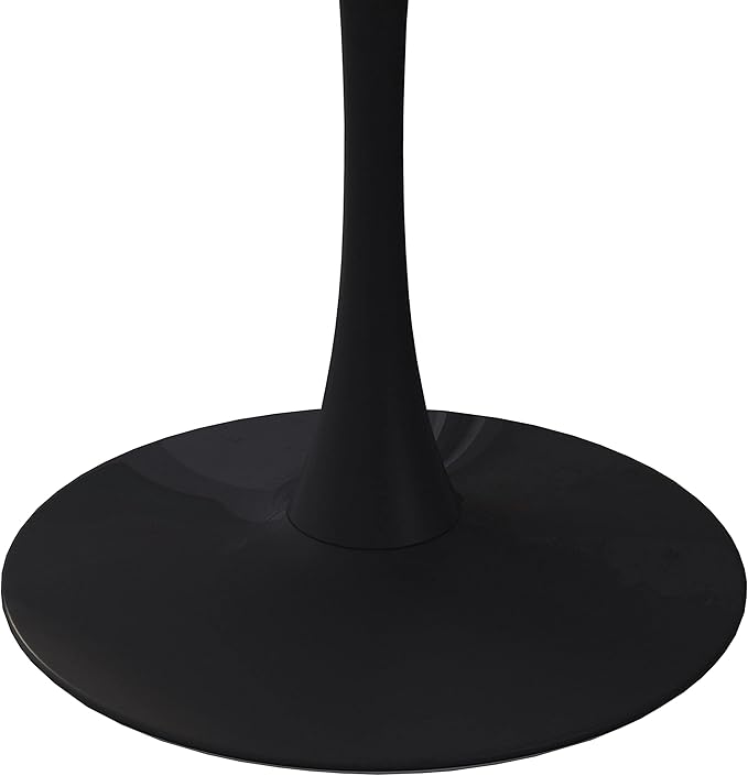 NicBex Dining Table Contemporary Kitchen Table Farmhouse Rustic 42" Round Dining Table with Printed Oak Color Grain Table Top, Metal Base Dining Table, End Table Leisure Coffee Table, Oak - LeafyLoom