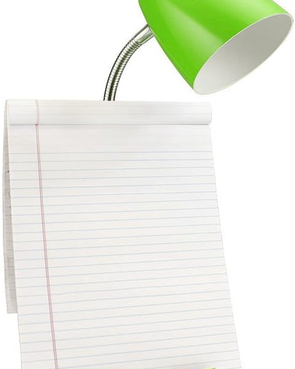 Simple Designs LD1056-GRN Gooseneck Organizer Desk Lamp with iPad/Tablet Stand or Book Holder and USB Port, Green - LeafyLoom