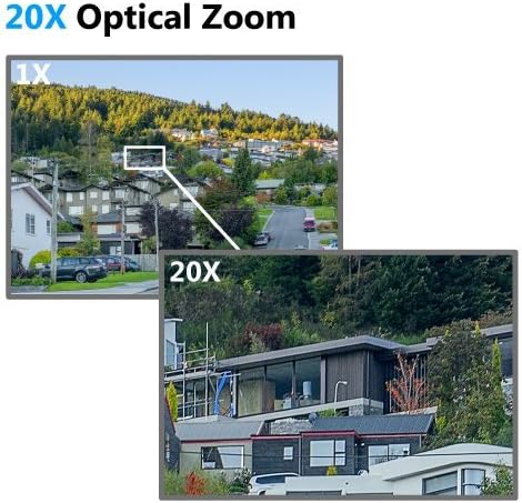 SUNBA 4K 8MP PTZ Camera Outdoor, IP PoE+ Security Dome, 20X Optical Zoom, Two Way Audio &Built-in TF Card Slot, 24x7 Automatic PTZ Tour, Night Vision up to 328ft (405-D20X 4K) SUNBA%C2%AE