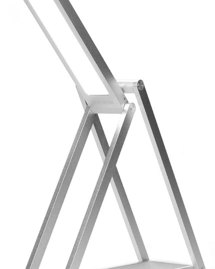 kwmobile Foldable LED Desk Lamp - Folding Portable USB Table Light with 3 Brightness Settings - for Home, Reading, Studying, Work, Travel - Silver - LeafyLoom