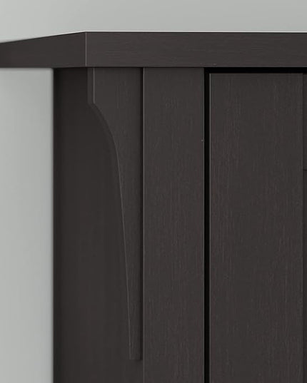 Bush Furniture Salinas 5 Shelf Bookcase, Tall Bookshelf for Living Room and Home Office - LeafyLoom