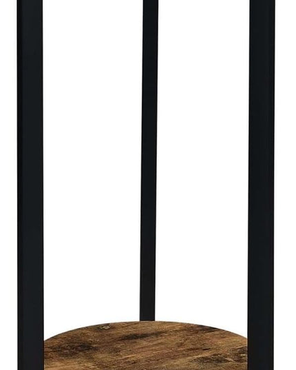 Convenience Concepts Graystone 31 inch 2 Tier Plant Stand, Barnwood/Black - LeafyLoom