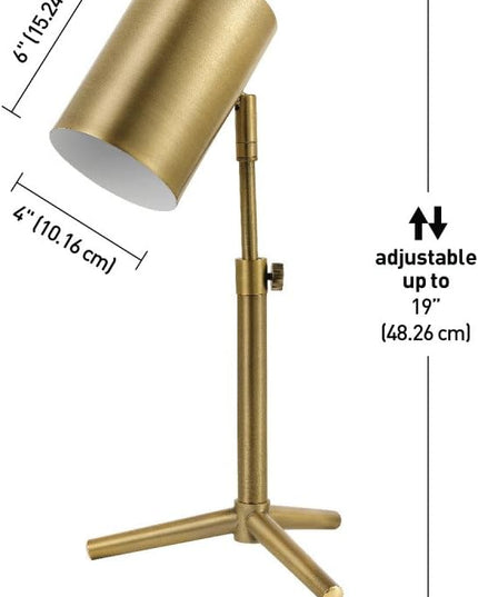 Globe Electric 52097 Pratt Desk Lamp, 18 in 1, Brass 1-Light - LeafyLoom
