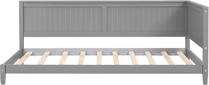 Bellemave Twin Size Wood Daybed, Wood DayBed Sofa Bed Frame for Living Room Bedroom,Solid Wood Daybed Twin Size Sofa Bed Frame with Wood Slat Support,No Box Spring Needed,Gray - LeafyLoom