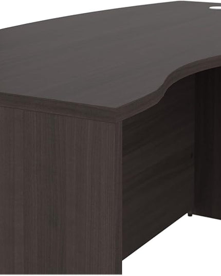 Bush Business Furniture Studio C 60W x 43D Right Hand L-Bow Desk Shell in Storm Gray - LeafyLoom