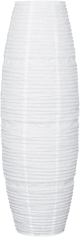 Rice Paper Floor Lamp Shade, Foldable and Minimalist style Paper Lamps Classic Modern Paper Floor Light Bulb Cage Guard for Living Room Bedroom Décor - LeafyLoom