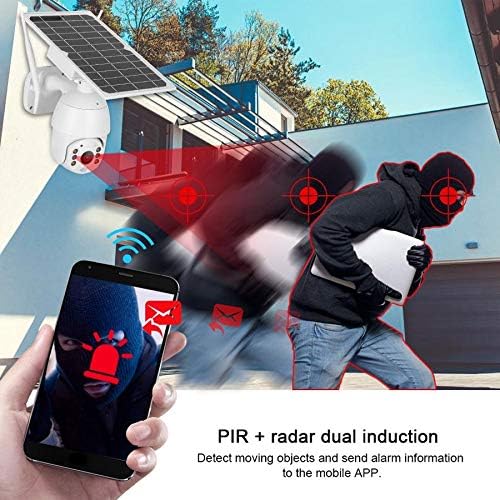 100% Wire-Free Wireless Rechargeable Battery Solar Powered Outdoor 1080P Pan Tilt WiFi Security Camera PIR Motion Recording Two-Way Audio IP65 Weatherproof Night Vision Built-in SD Slot Alptop