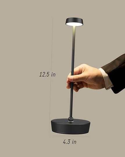 Rechargeable Table Lamp Cordless Battery Operated LED Light 5000mAh 3-level Brightness Portable Desk Lamps Touch Control Indoor Outdoor Use for Patio Home Restaurant - LeafyLoom