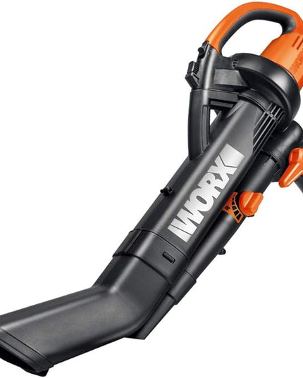 WORX WG505 TRIVAC 12 Amp 3-in-1 Electric Leaf Blower/Leaf Vacuum/Mulcher, Metal Impeller for Fine Mulching - LeafyLoom