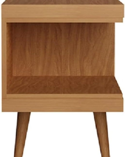 Manhattan Comfort Utopia 70.47" Freestanding Entertainment Center for Living Room, Mid Century Modern TV Stand with Shelves, Storage and Media Holes, Fits 65" Screens, 70.47 Inches, Maple - LeafyLoom