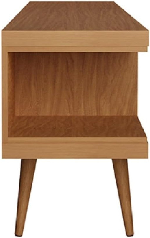 Manhattan Comfort Utopia 70.47" Freestanding Entertainment Center for Living Room, Mid Century Modern TV Stand with Shelves, Storage and Media Holes, Fits 65" Screens, 70.47 Inches, Maple - LeafyLoom