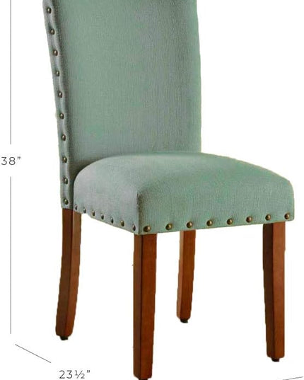 HomePop Classic Parsons Dining Chairs, Set of 2, Sea Foam Green - LeafyLoom